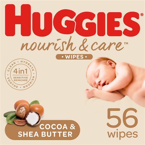 Huggies Nourish And Care Scented Baby Wipes 56 Sheets