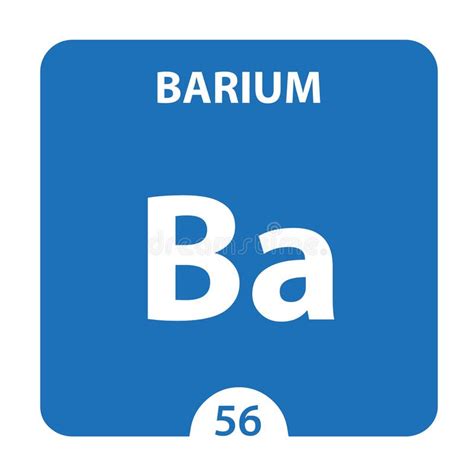 Ba Symbol Barium Chemical Element Stock Illustration Illustration Of