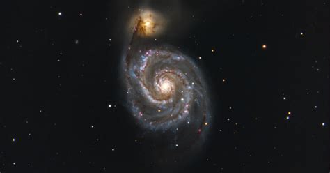 Messier 51 Whirlpool Galaxy Telescope Live