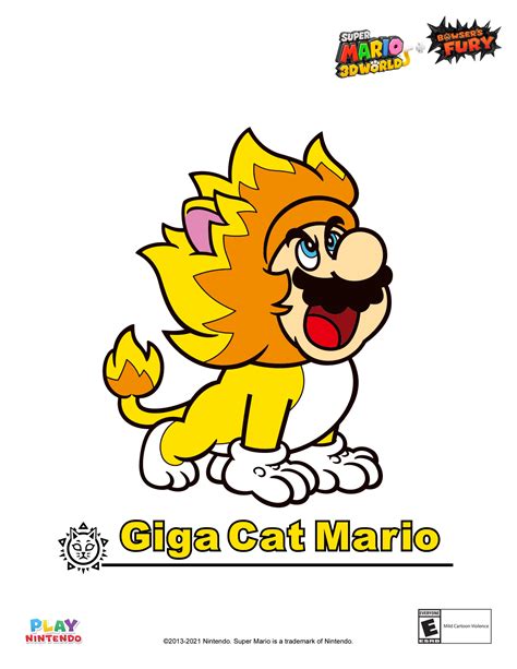 Filepn Paint By Number Giga Cat Mario Coloredpng Super Mario Wiki