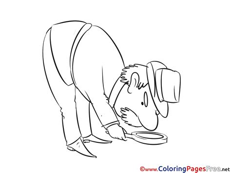 old man looking for clues coloring pages