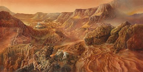 Exploring Mars Nanedi Valles Painting By Don Dixon