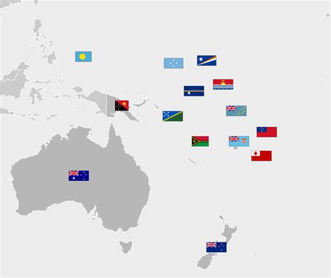 Niue (/ ˈ nj uː eɪ / or / n iː ˈ juː eɪ /; File:Map of Oceania with flags.svg - Wikimedia Commons