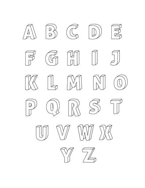 Erin Trigg Big Printable Bubble Letters Alphabet A To Z Alphabet