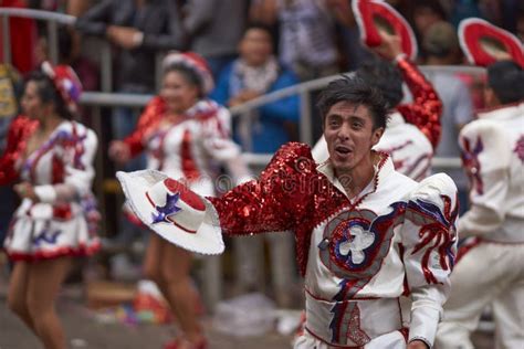 Caporales Dance Group At The Oruro Carnival In Bolivia Editorial Stock