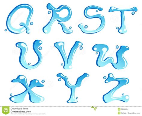 18 Water Letter Font Images Free Water Letters Font Free Water