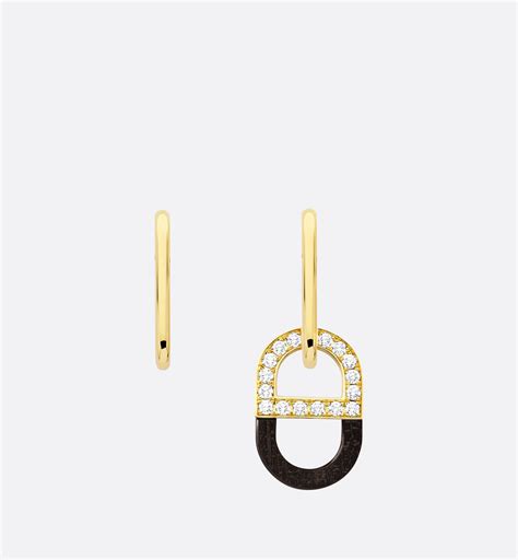 Color Dior Earrings Yellow Gold Diamonds And Ebony Dior