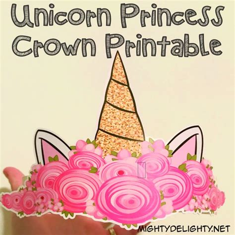 Brighten Your Day With Free Unicorn Crown Printables Mighty Delighty