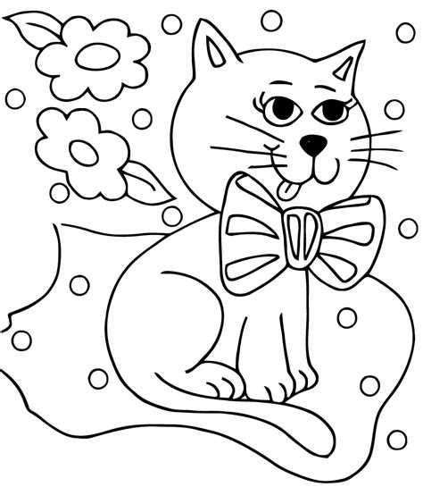 Experience the love and joy through their eyes when you show them all sorts of merry tidings. Cat for children - Cats Kids Coloring Pages