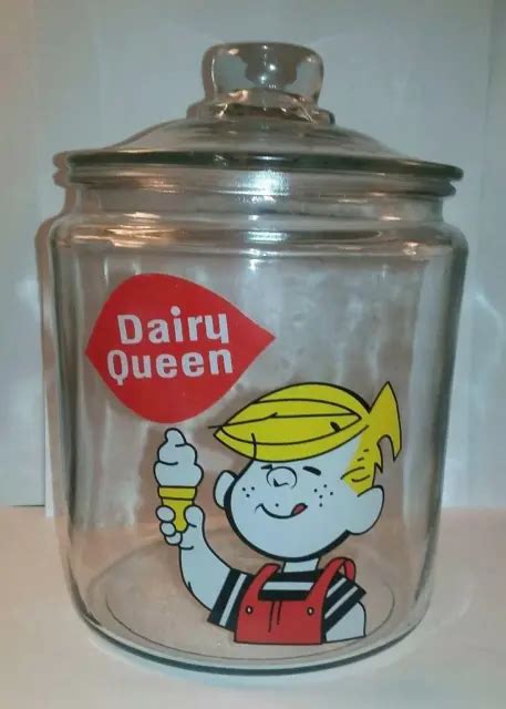 Rare Dairy Queen Dennis The Menace Glass Counter Jar 7000 Picclick