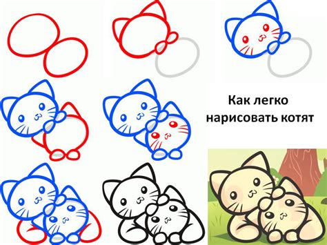 Как нарисовать котенка с милыми глазками поэтапно Рисунки карандашом