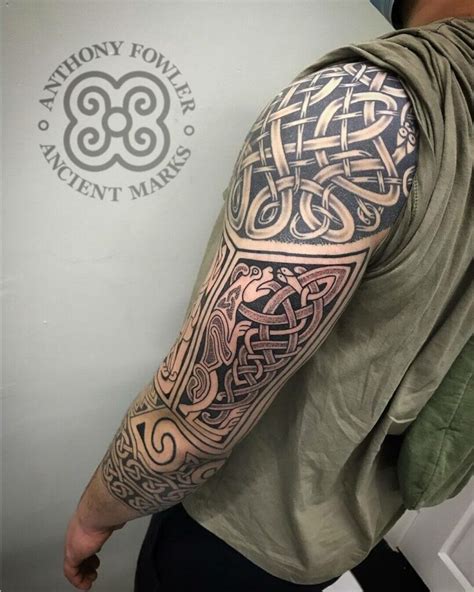 Celtic Cross Sleeve Tattoos
