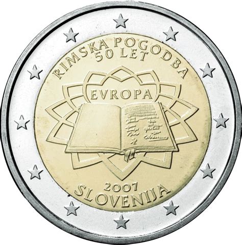 2 Euros Commémo Slovenie 2007 Traité De Rome