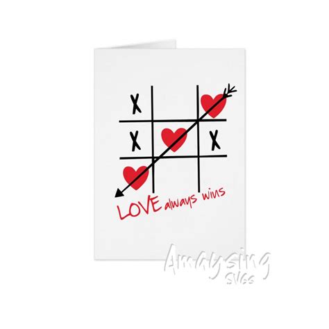 Love Always Wins Svg Valentine Tic Tac Toe Svg Valentine Etsy