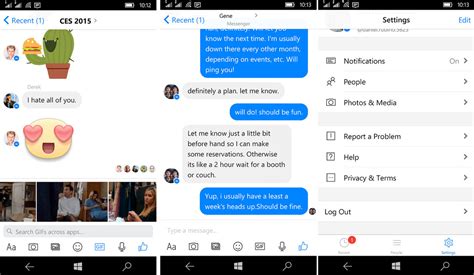 As couldn't be otherwise, the most popular social network with the most. Facebook Messenger Beta for Windows 10 Mobile hits the ...