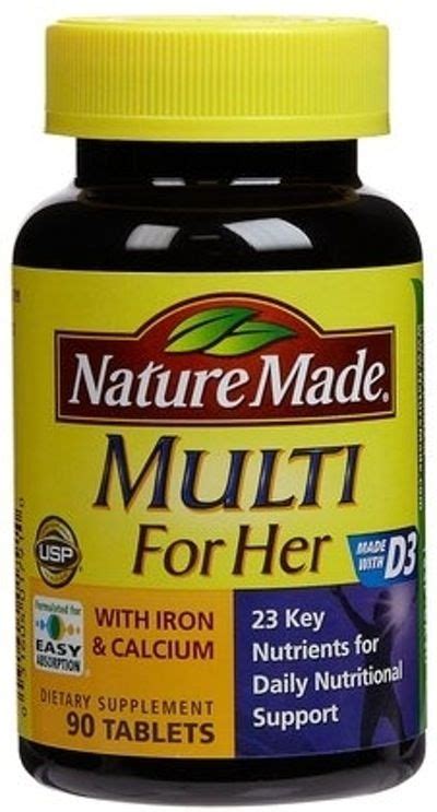 Nature Made Multi For Her Vitamin And Mineral Tabs Good