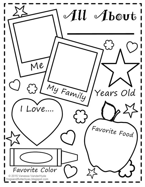All About Me Poster Printable Template Printable Templates
