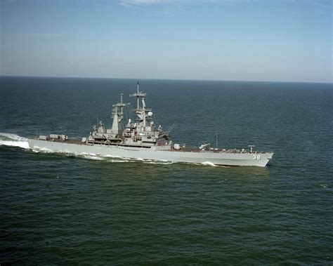 A Starboard View Of The Nuclear Powered Guided Missile Cruiser Uss