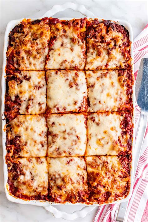 Lasagna With Cottage Cheese Pinch And Swirl