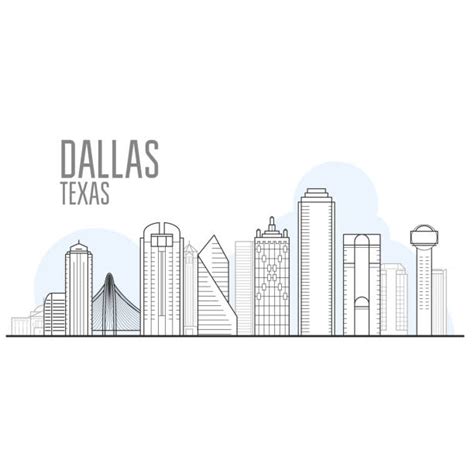 Dallas Texas Landmarks Illustrations Illustrations Royalty Free Vector