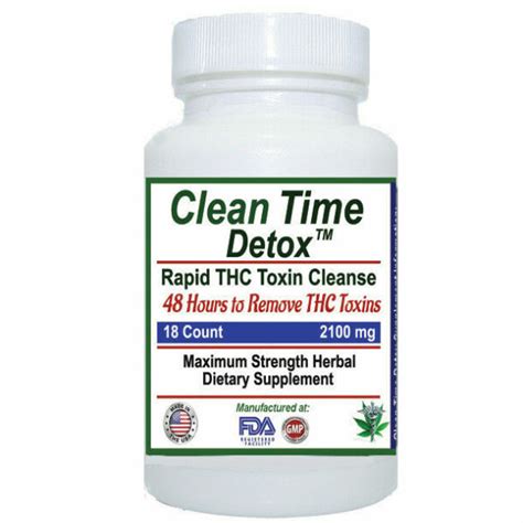 Thc Detox Clean Time Rapid Cleanse 48 Hours To Remove Thc Metabolites