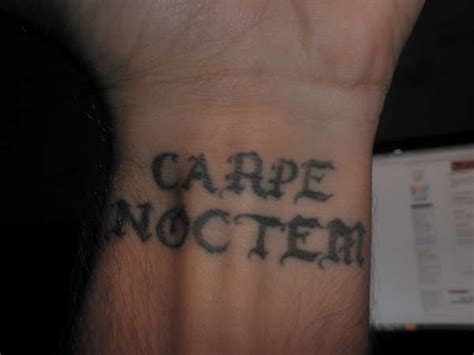 Not for requests or sketches. CARPE NOCTEM (seize the night) tattoo