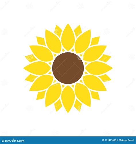 Sun Flower Sunflower Logo Vector Isolated Stock Vector Illustration
