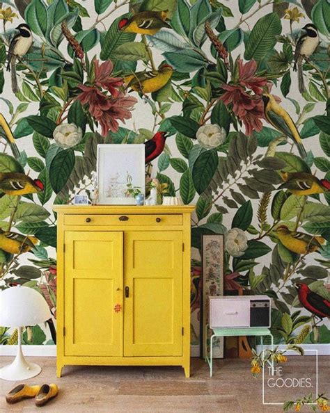 Botanical Removable Wallpaper Colors Of Nature Wall Mural Etsy