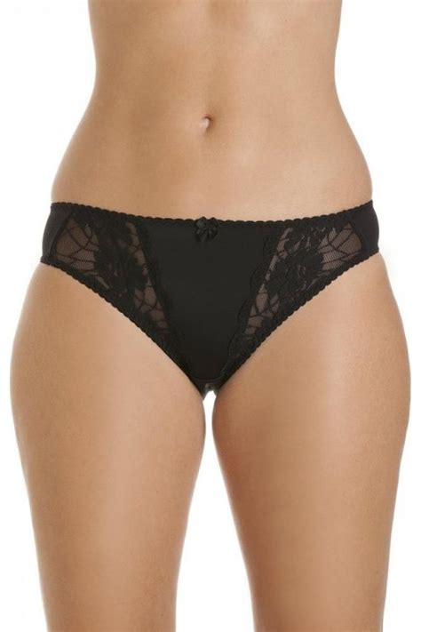 Ladies Camille Black Underwear Lingerie Briefs Womens Lace Knickers