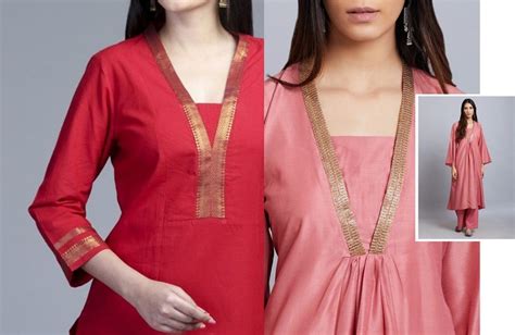 40 Amazing Kurti Neck Designs With Lace And Borders Bling Sparkle