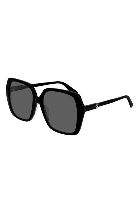 gucci 56mm square sunglasses nordstrom