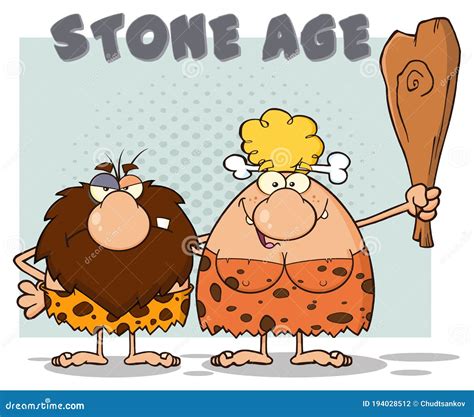 Stone Age Characters Cartoon Set CartoonDealer Com