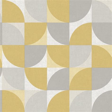 I Love Wallpaper Concept Geometric Wallpaper Mustard Grey Wallpaper