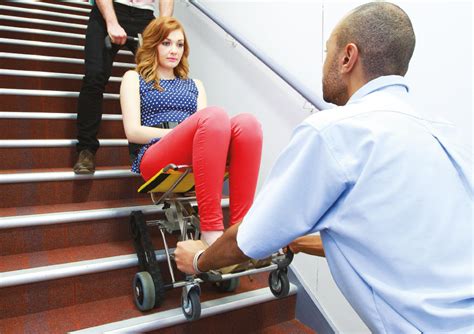 How to use an emergency evacuation chair from evac chair. Evac+Chair | The World's #1 Stairway Evacuation Chair