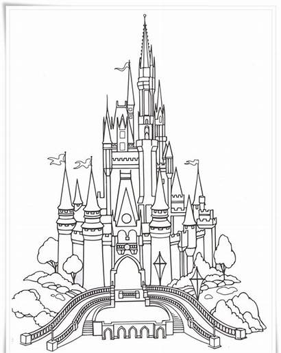 Castle Coloring Disney Pages Adults Adult Disneyland