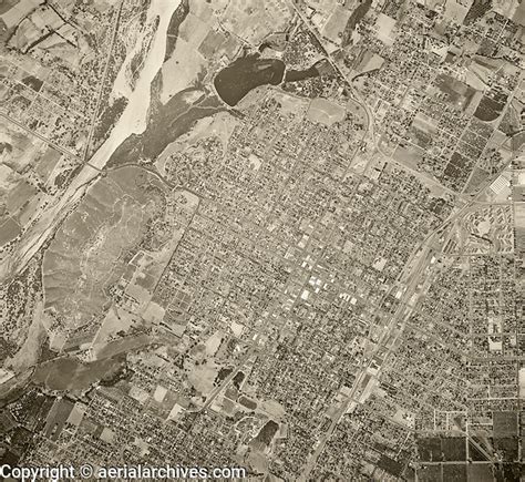 Historical Aerial Photograph Riverside California 1948 Aerial