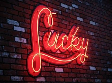 Lucky Neon Signs Neon Light Signs Neon Typography