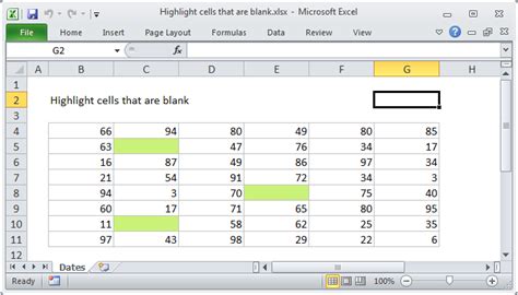 Excel Formula Highlight Blank Cells Exceljet