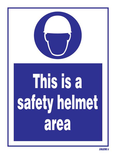 Lalizas Imo Signs This Is A Safety Helmet Area