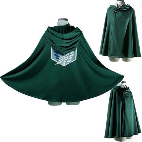 Attack On Titan No Kyojin Survey Corps Cloak Cape Robe Shawl Costume