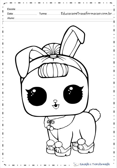 Desenhos lol surprise pets para colorir Educação e Transformação