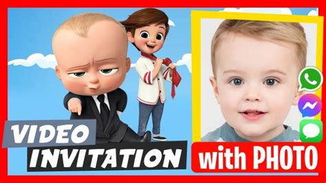 The Boss Baby Video Invitation Whatsapp Digital