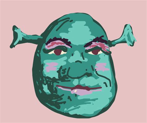 Shrek With Hyper Realistic Eyes Drawception