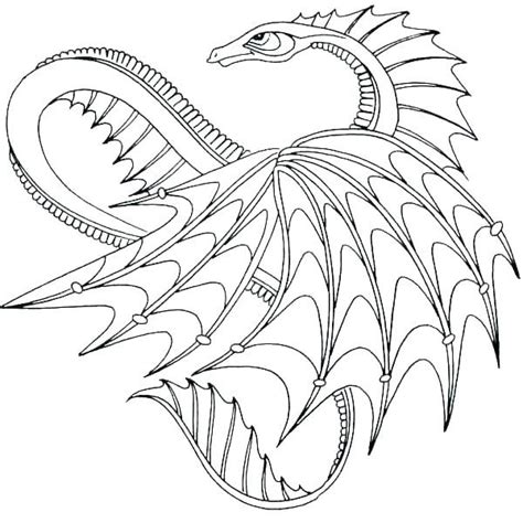 Realistic Fire Dragon Coloring Coloring Pages