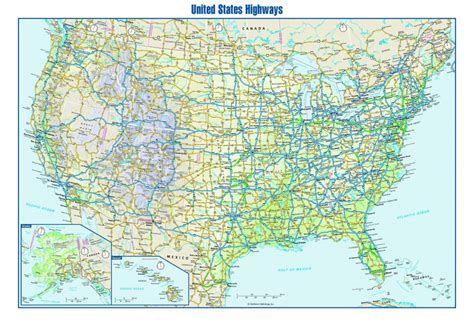 Us Road Map Usa Map Guide 2016 6 Best Images Of United States Highway