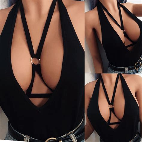 Bowsky Women Alluring Cage Bra Elastic Cage Bra Strappy Hollow Out Bra Bustier Shopee