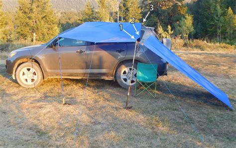 Attaching A Tarp To An Awning To Make A Shade Wall Suv Rving