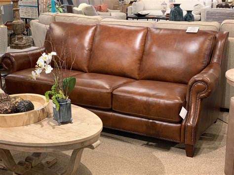 At your local bassett furniture get inspired by our selection of bedroom, dining room, living room, and outdoor furniture, plus the finishing touches like lamps, rugs and window treatments. 3963-62S Bassett Leather Sofa | Rudd Furniture
