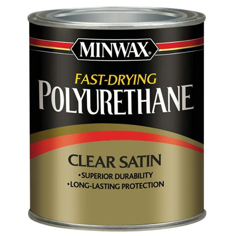 Minwax Fast Drying Polyurethane Satin Clear 1 Quart