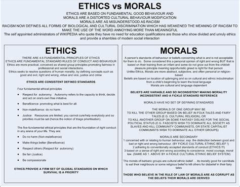 Explain The Difference Between Ethics And Morality Corbin Has Richard